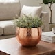 image 1 of Large Metal bowl 22 x 18cm Hammered Copper Colour - Straight Edge | Copper