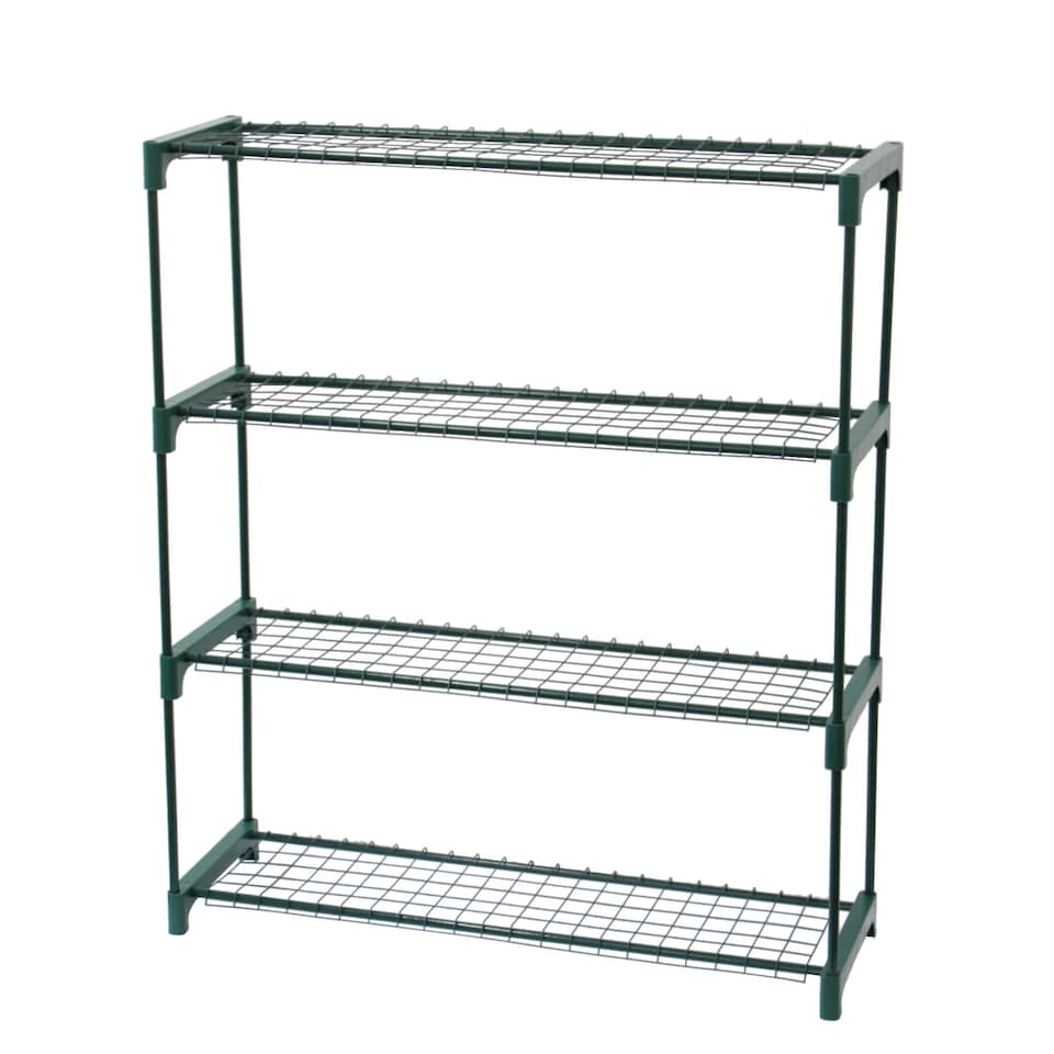 image 1 of Double Pack Flower Staging Display Greenhouse Racking Shelving