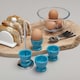 image 4 of Zeal Stack & Store Egg Cups Set with Chrome Stand, Set of 4, Aqua