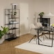 image 4 of Newcastle Asymmetrical Bookcase with 6 Shelves in Matt Black