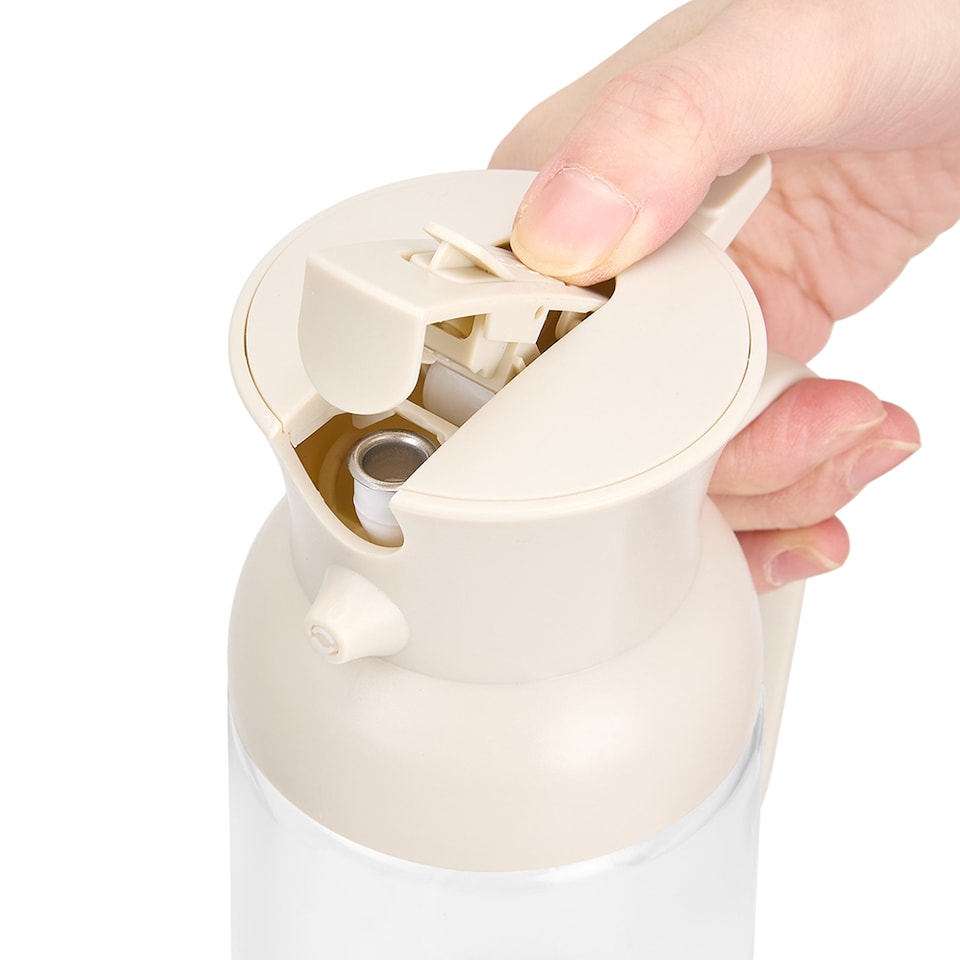 image 1 of Living and Home 2-in-1 Glass Oil Sprayer & Dispenser,Beige,500ml | White | Beige