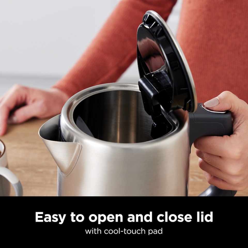 image 1 of Ninja Perfect Temperature Kettle with 6 Pre Set Temperatures Stainless Steel KT201UK