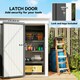 image 6 of Outsunny Steel Garden Shed, Small Lean-to Shed for Bike, 5x3 ft, Dark Grey