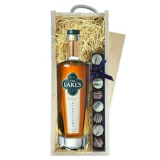 Lakes Signature Single Malt Whisky & Truffles, Wooden Box 70cl 47% abv