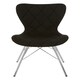 image 2 of Interiors by Premier Black Dining Chair, Effortless Cleaning Small Chair for Living Room, Space-Saving Small Chair, Checkered Fabric Chair