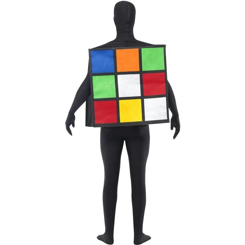 image 1 of Rubik`s Unisex Adult Puzzle Cube Costume - Multicoloured - One Size One Size