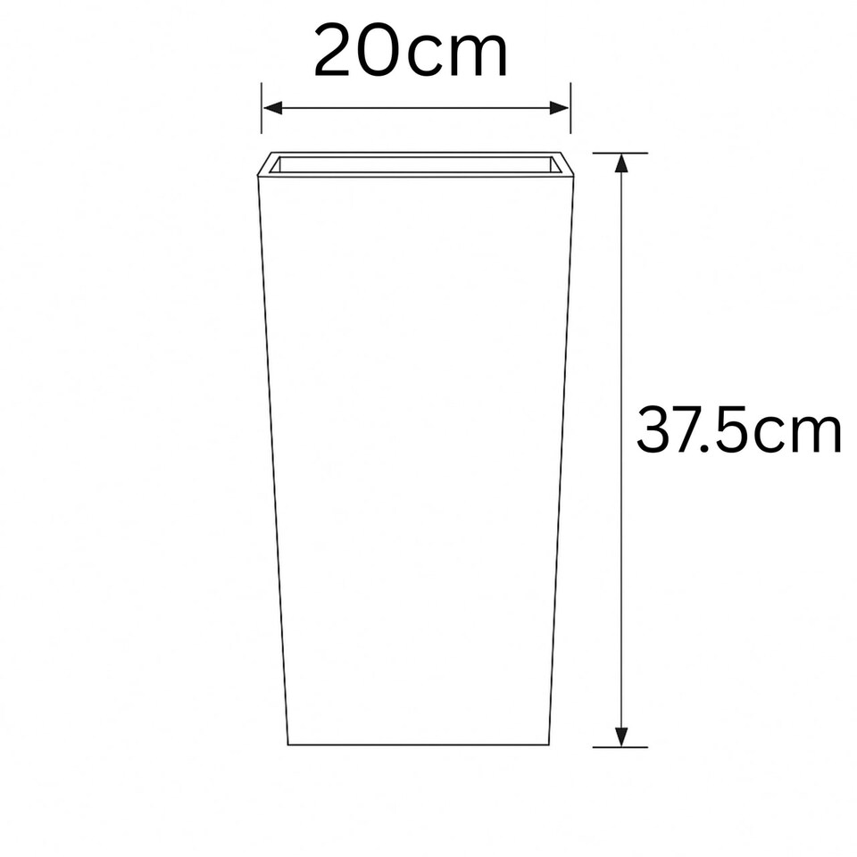 image 1 of Urbi 20cm Square Plastic Planter Pot for Indoor & Outdoor Use