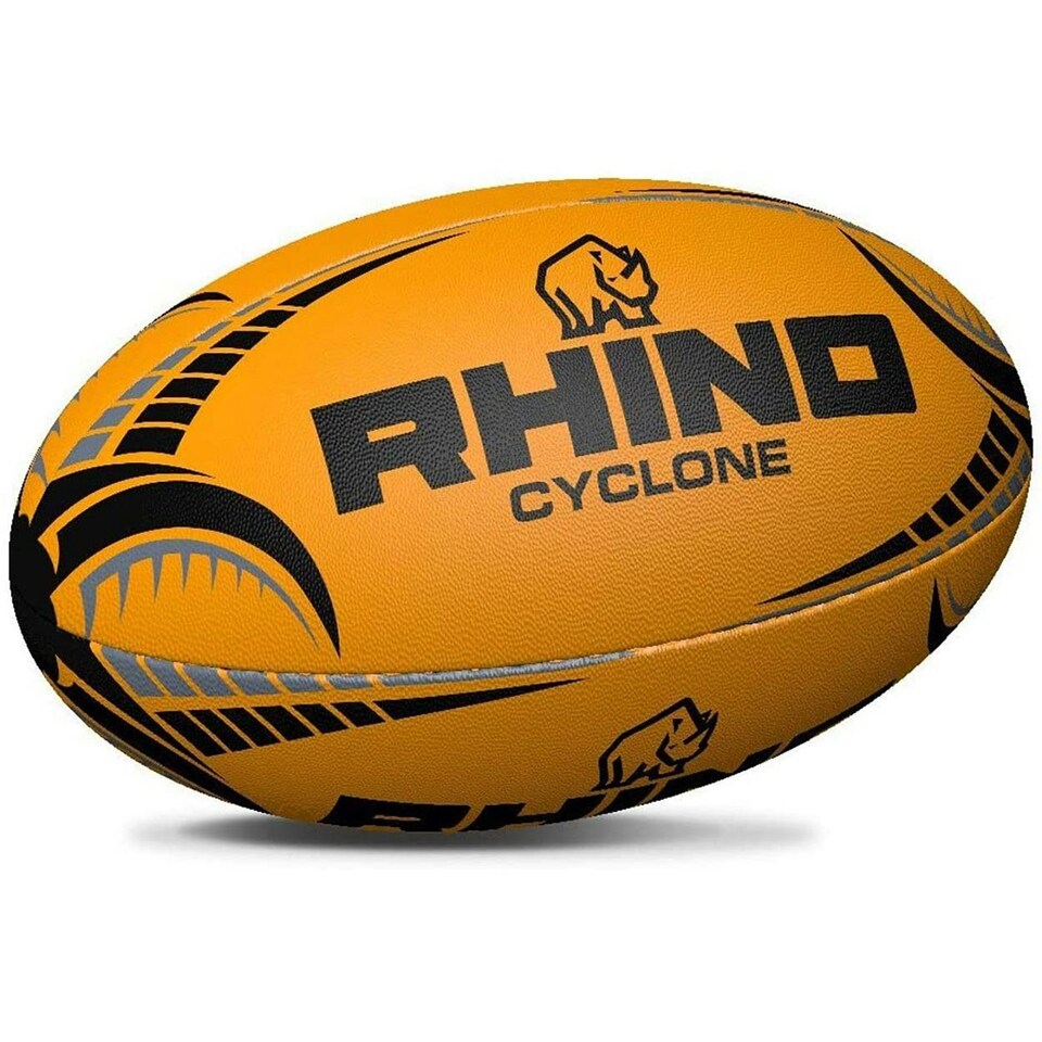 image 1 of Rhino Cyclone Rugby Ball - Fluorescent Orange - 5