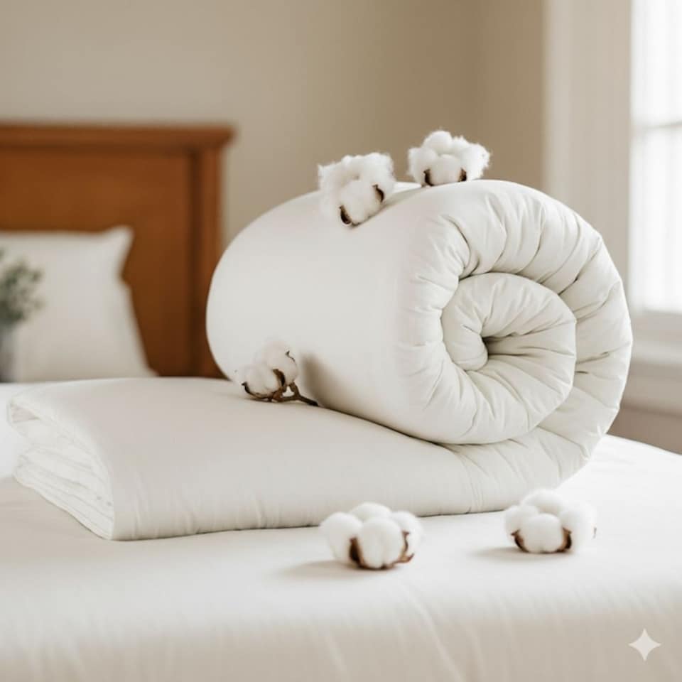 image 1 of Opulent Home Lightweight 100% Cotton 15 Tog Winter Duvet-Double