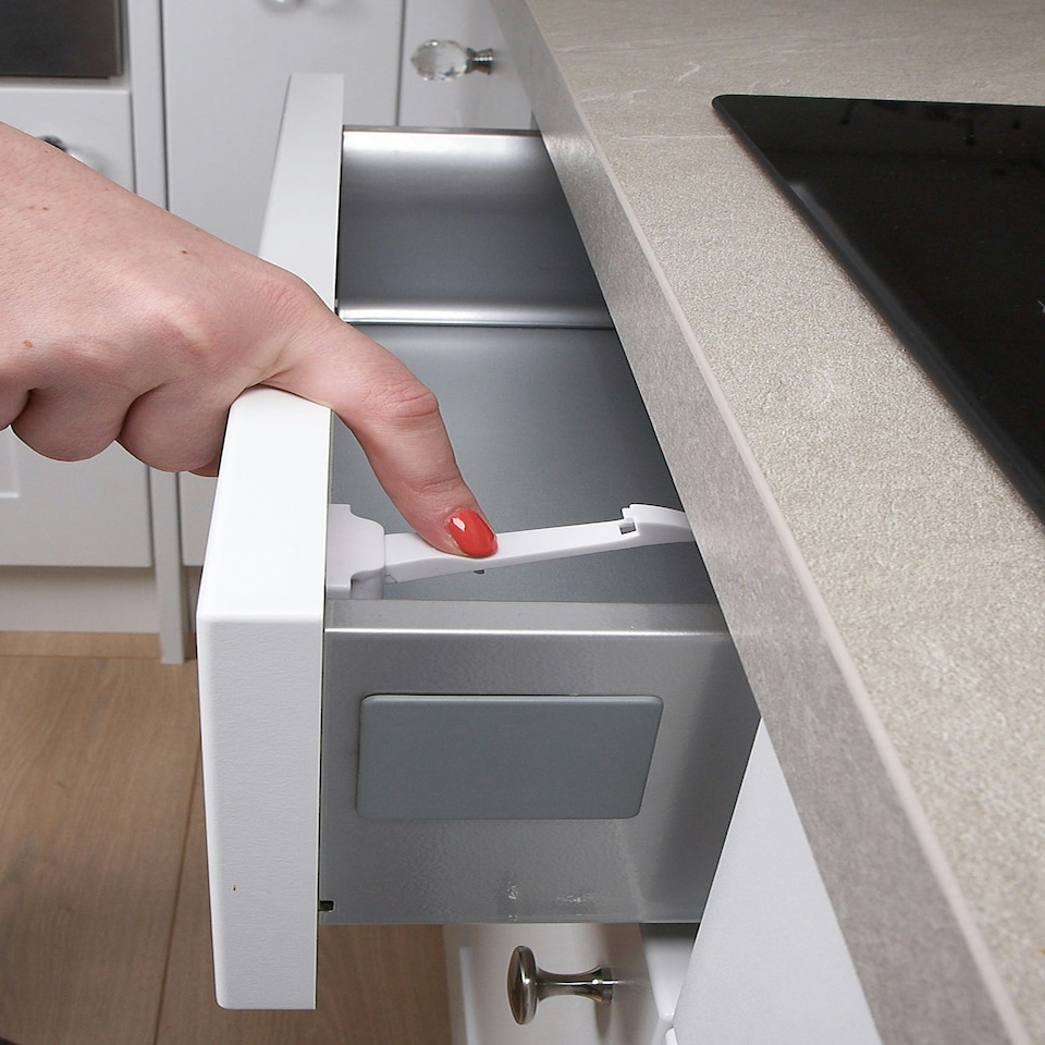 image 1 of Clippasafe Drawer & Cupboard Spring Latches Pack of Two