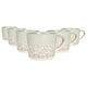 image 1 of Nicola Spring Ceramic Dipped Dash Coffee Mugs - 475ml - Grey - Pack of 6 Grey