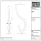 image 4 of Hammer & Tongs Narrow Hat & Coat Hook - W30mm x H140mm - Brass