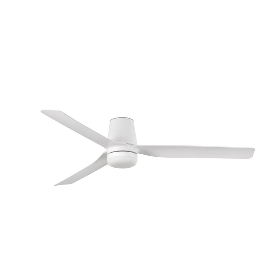 image 1 of Punt Tub 132cm Smart LED Ceiling Fan Matt White CCT