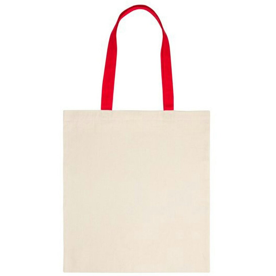 image 1 of Bullet Nevada Cotton Tote (Pack Of 2) - Natural/Red - One Size Cream