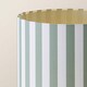 image 5 of ValueLights Thorley Green & Cream Stripe Shade Midi Floor Lamp | Green | Cream