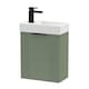 image 1 of Balterley Wall Hung Cloakroom Vanity Basin Unit with Handle Compact Bathroom Storage | Green | Satin Green | 438 x 400 x 222mm | 1