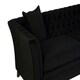 image 5 of 3 Seat Button Tufted Onyx Sofa,Settee With Wooden Legs,Chesterfield Sofa With Matching Cushions,Lounge Sofa Black