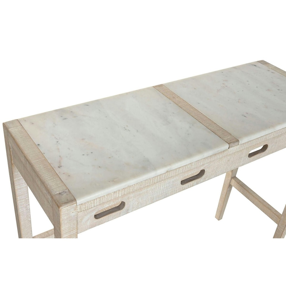image 1 of Table set with chairs Home ESPRIT White Natural 112 x 40 x 96 cm N/A