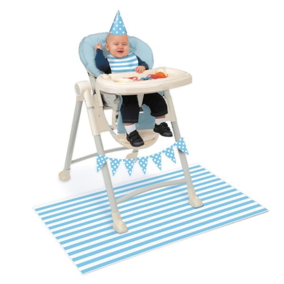 image 1 of Blue Birthday High Chair Decorating Kit