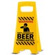image 1 of 100 Chance of Beer Forecasted Warning Sign - Novelty Gift Idea for Men, Funny Present for Dad, Home Bar Accessories