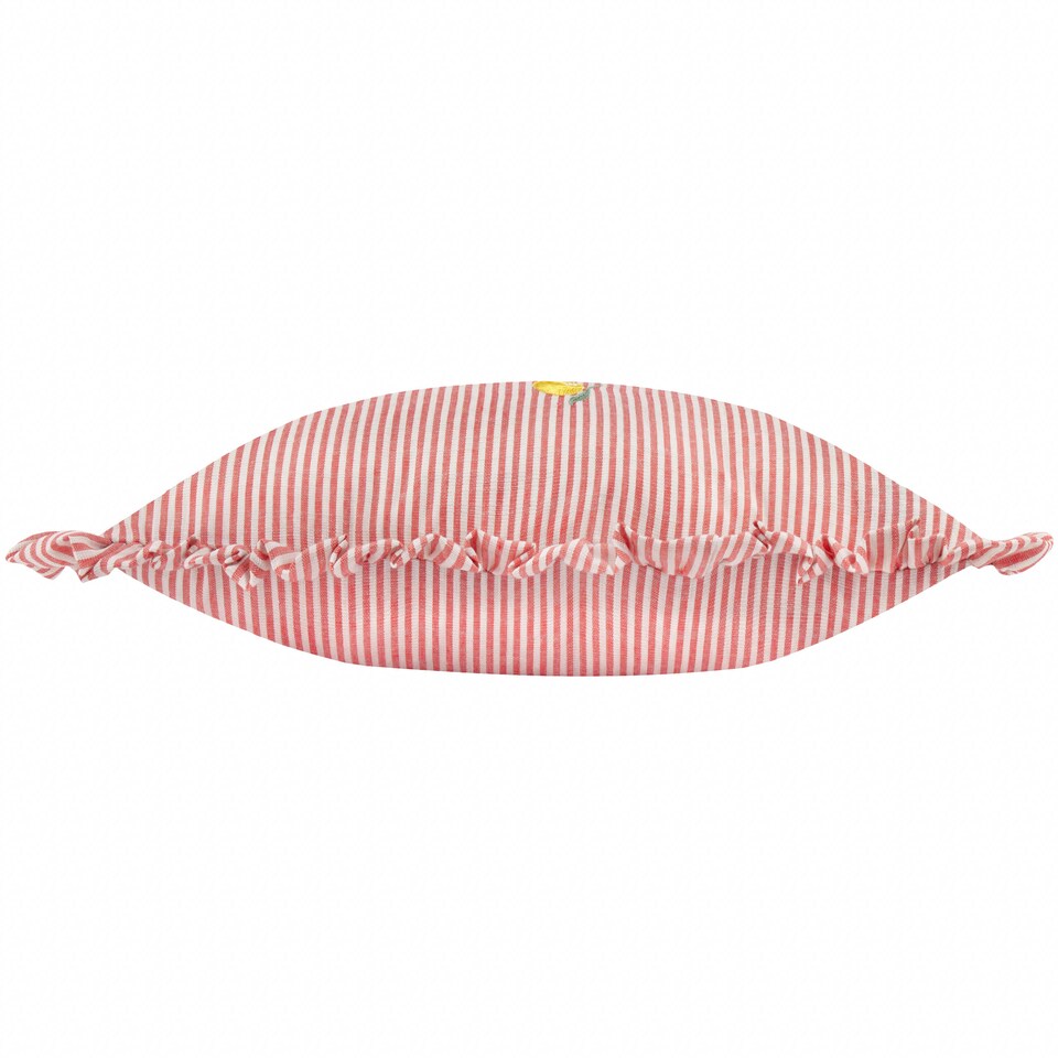 image 1 of Furn Les Fruites Striped Ruffle Cushion
