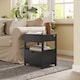 image 5 of SoBuy Bedside Table with 2 Drawers & Shelf, Black, 17.3x14.9x22.0 inches, 11.45 kg - FRG258-SCH
