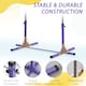 image 6 of HOMCOM Gymnastics Bar, Height Adjustable Gymnastics Horizontal Bar for Kids, Home Gym Training Children Junior Kip High Bar Fitness | Purple | Purple
