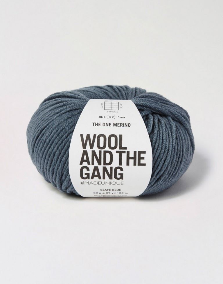 Wool and the Gang Blue The One Merino Aran Yarn For Crochet, Knitting - per 50 gram ball