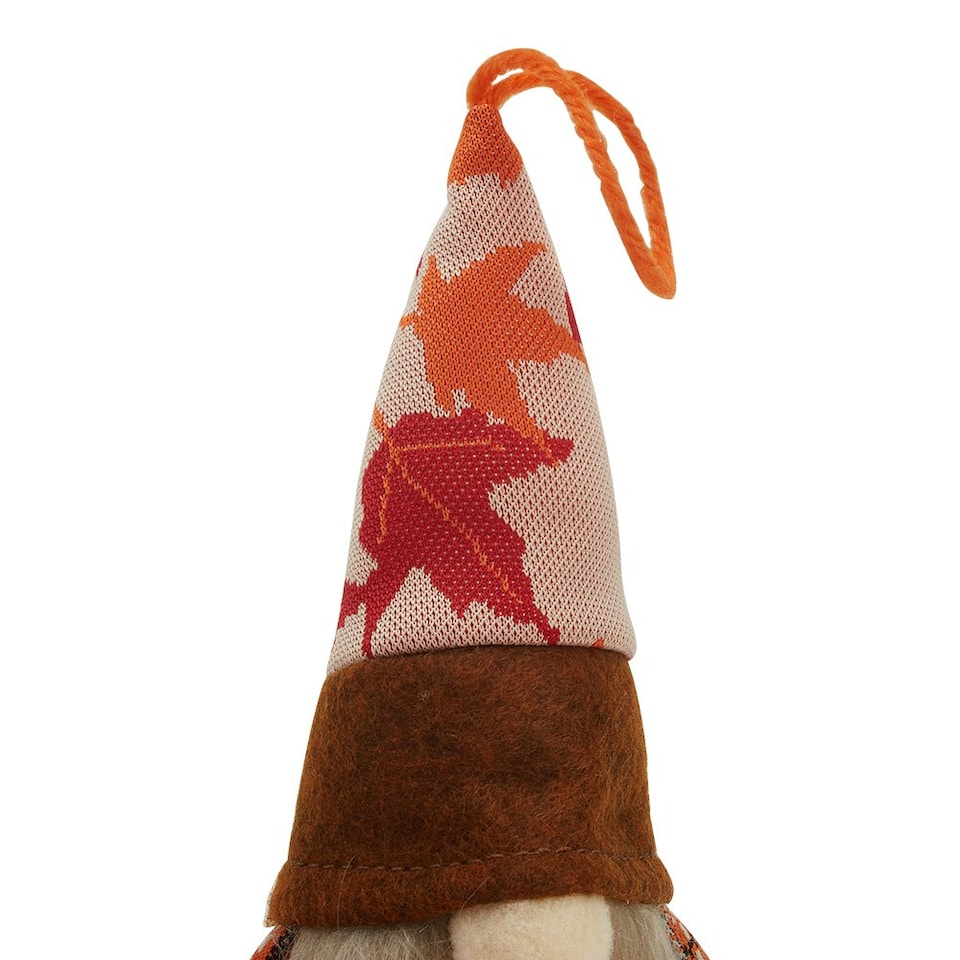 image 1 of Living and Home Halloween LED Harvest Maple Gnome Plush Doll with Hat