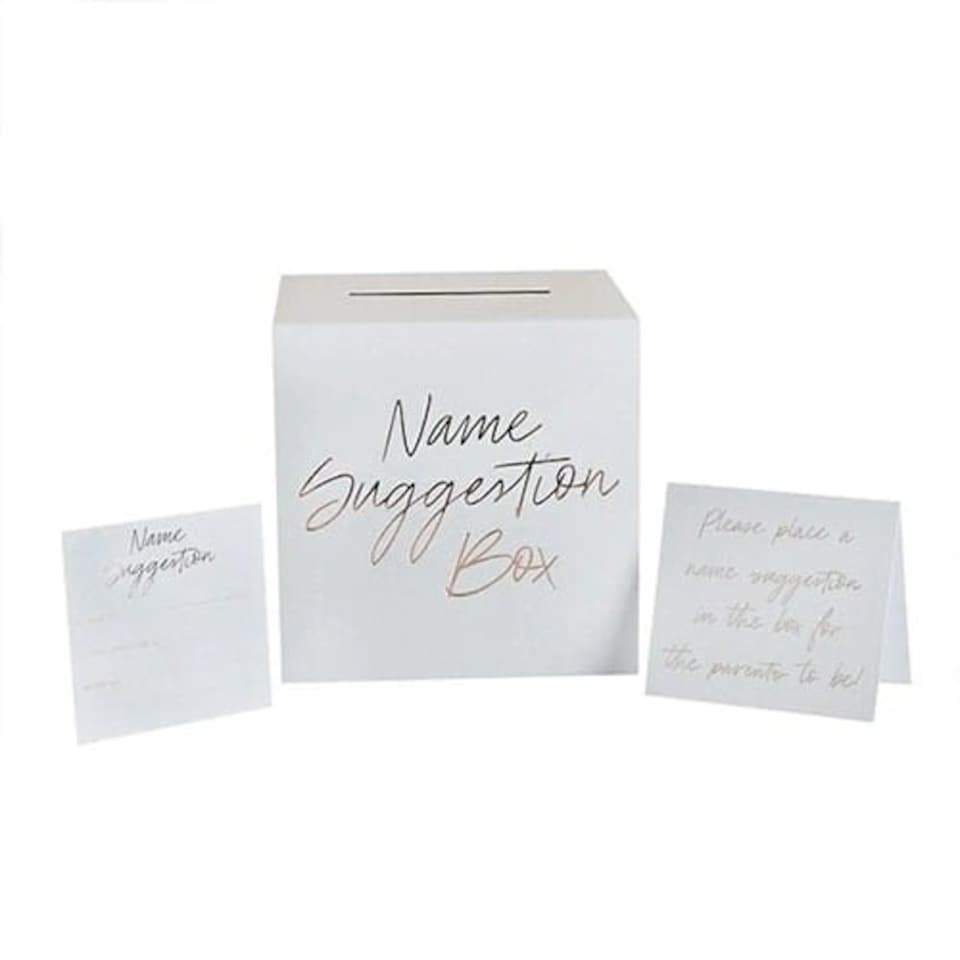 image 1 of Baby Name Suggestion Box | White