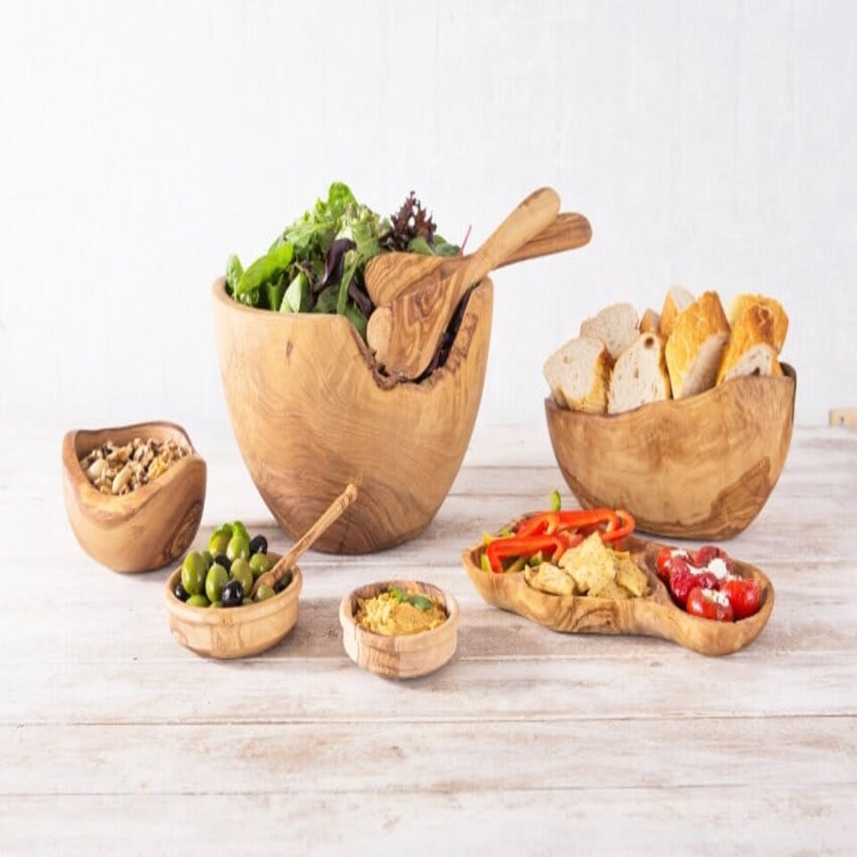 image 1 of Verano Spanish Ceramics Olive Wood Oval Bowl - 23cm | Brown | 1