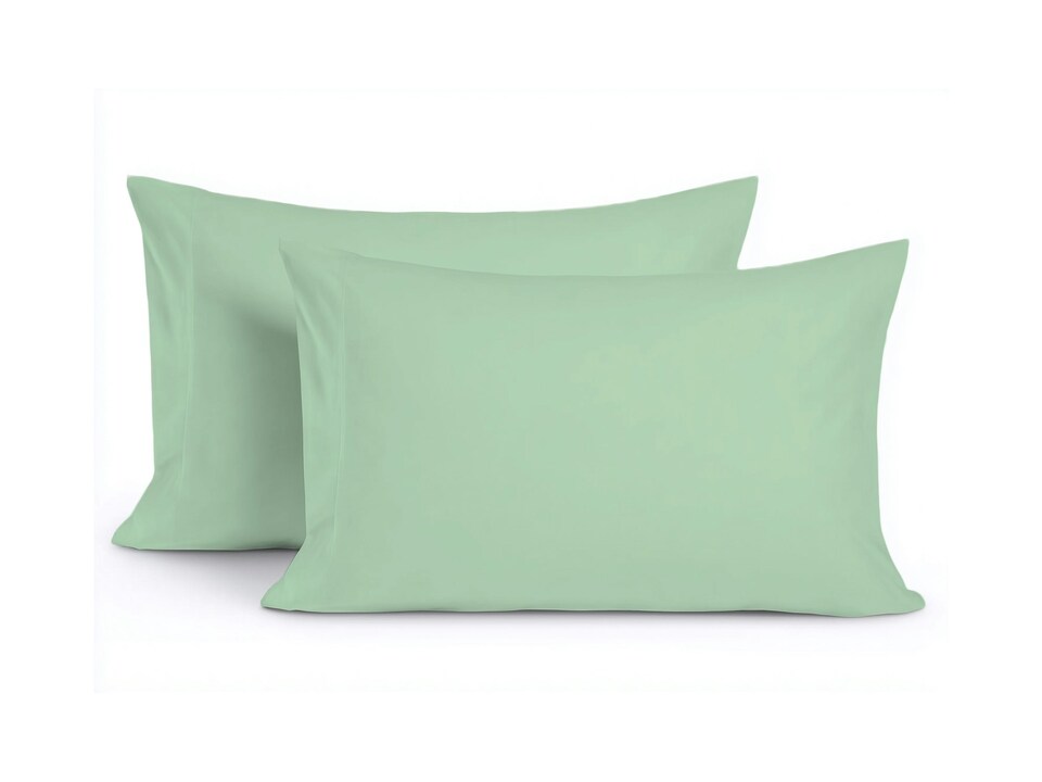 image 1 of Microfibre Soft Touch Plain Dyed Housewife Pillowcase Pair Silver | Silver