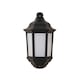 image 1 of ValueLights Black Aluminium IP44 Rated Outdoor Porch Wall Mounted Flush Lantern | Black