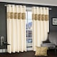 image 1 of Intimates Vogue 3D Floral Diamante Ready Made Eyelet Curtains - 168cm x 183cm Cream | Latte