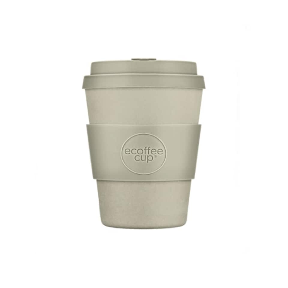 image 1 of Ecoffee Cup 8oz 240ml Reusable Eco-Friendly 100% Plant Based Coffee Cup with Silicone Lid & Sleeve - Melamine Free Travel Mug N/A | Molto Grigio