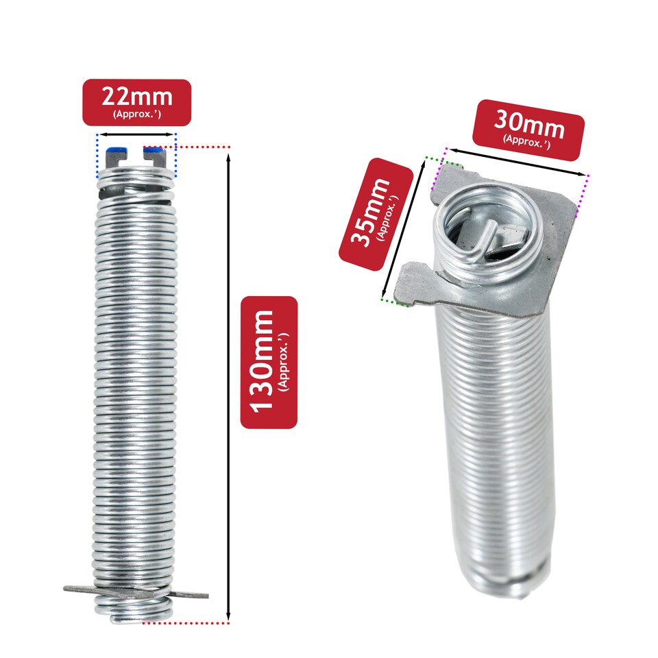 image 1 of SPARES2GO Door Spring Rope Set for Neff Dishwasher Blue S41D S41E S41M 00754867 00626665