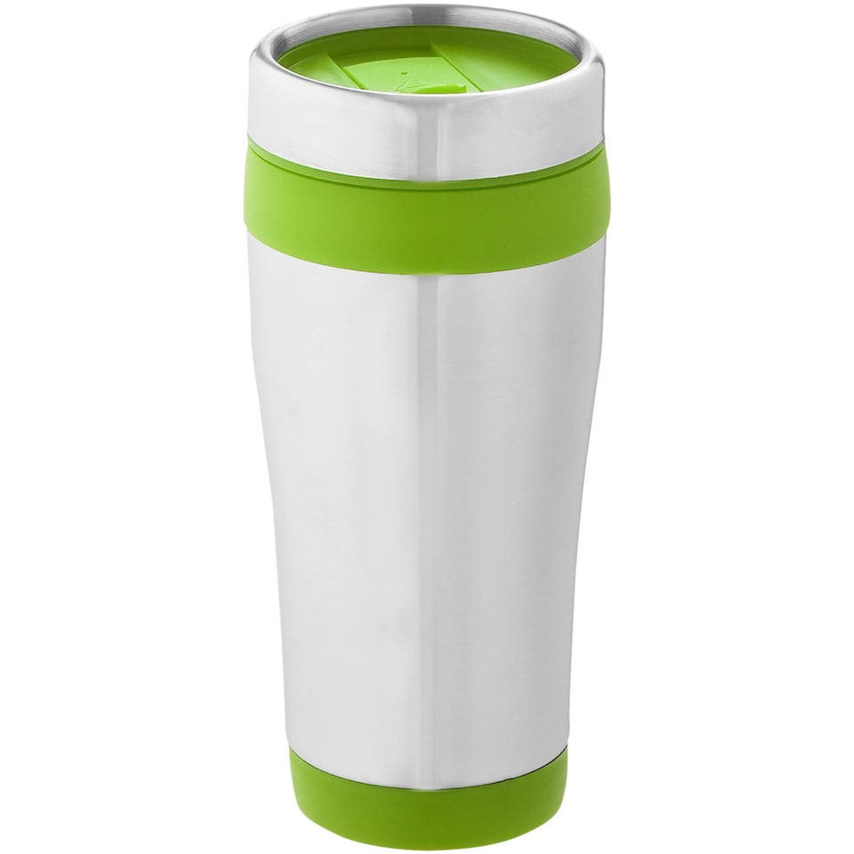 image 1 of Bullet Elwood Insulated Tumbler - Silver/Lime Green - 17.6 x 8.3 cm
