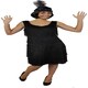 image 1 of Ladies Black Flapper Dress Black | XS