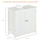 image 7 of HOMCOM Basin Sink Vanity Cabinet Toilet Bathroom Shelf Door Storage Wooden 
