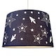 image 3 of Fun Rockets and Stars Childrens-Kids Blue Cotton Bedroom Pendant or Lamp Shade | Blue