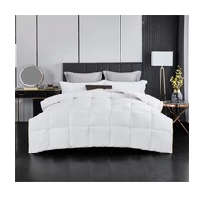 Ezysleep 18tog Premium Goose Feather and Down Duvet - High-Quality Filling | White | White