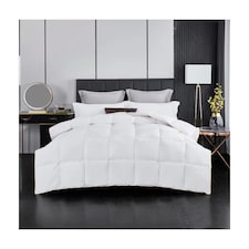 Ezysleep 18tog Premium Goose Feather and Down Duvet - High-Quality Filling | White | White