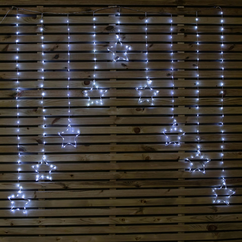 image 1 of 1.2m x 1.2m FlexiBrights Christmas Star Curtain Lights with 258 White LEDs