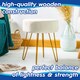 image 2 of Harbour Housewares Set Of 2 Yellow Velvet Footstools Round Gold Base Ottomans H40 x D35cm Stylish Home Furniture Yellow