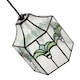 image 3 of Classic Lantern Tiffany Pendant Shade with Clear Water Glass and Emerald Green | Green