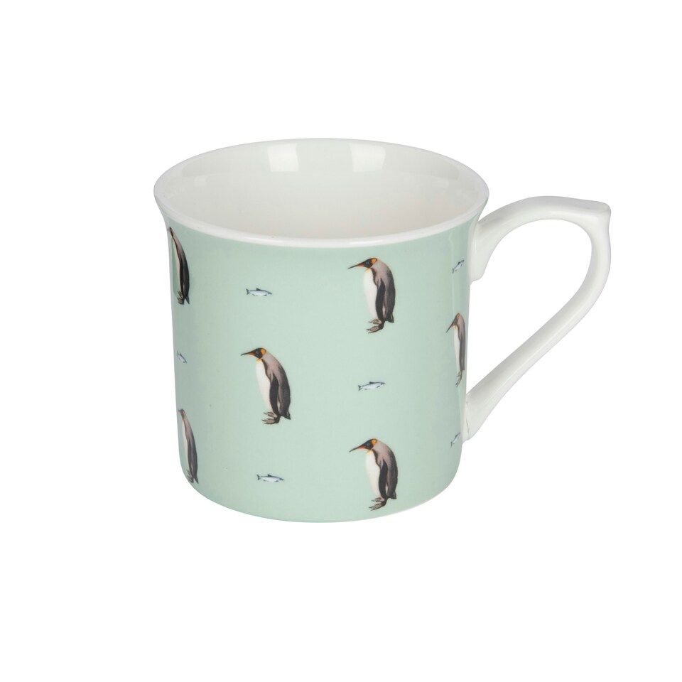 image 1 of KitchenCraft Fluted China Penguin Mug | Green | 1