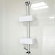 image 1 of Showerdrape Elements White 2 Tier Basket Hanging Shower Caddy