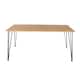 image 5 of Augusta Industrial Pine Rectangular Dining Table with Solid Wood Top - Antique Wax Finish and Metal Hairpin Legs | Brown | Brown | Large | 1