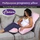 image 8 of Aamira J-Shaped Pregnancy Pillow Memory Foam Maternity Nursing Support Cushion Pink & Dark Grey | Grey | Grey | 140cm | 1