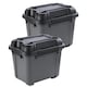 image 2 of 3 x 12 Litre Black Plastic Storage Bunker Trough Boxes/Tubs Ideal For DIY Use Complete With Lid Black